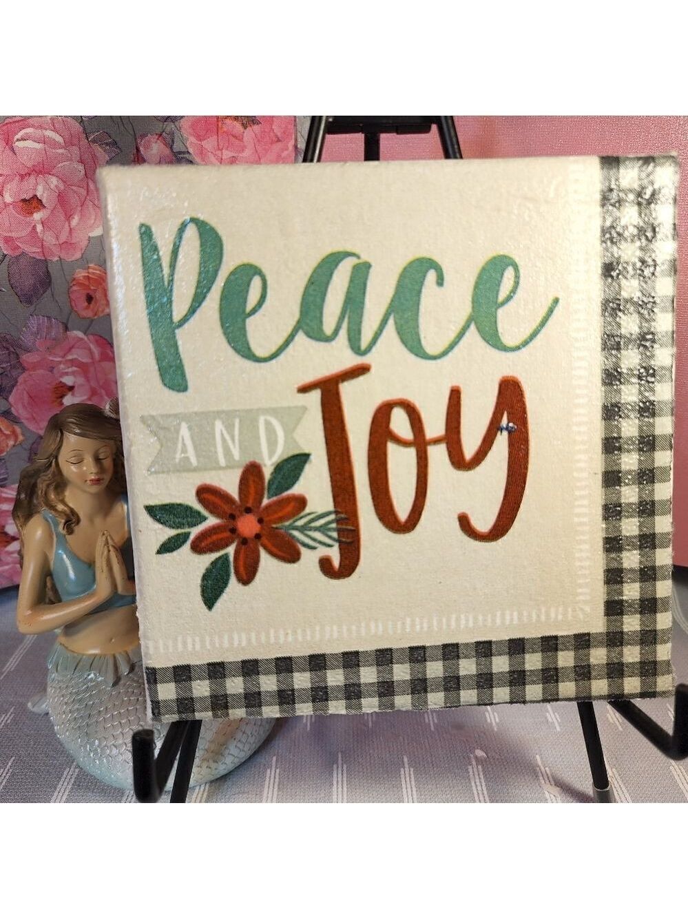 DECOUPAGE CANVAS PRINTS PEACE AND JOY